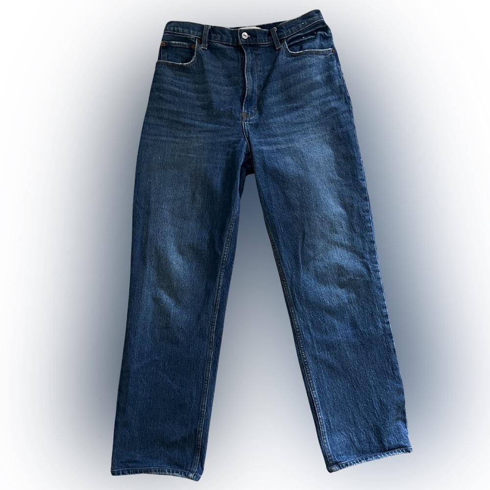 Abercrombie & Fitch Women's Straight Leg Blue Jeans